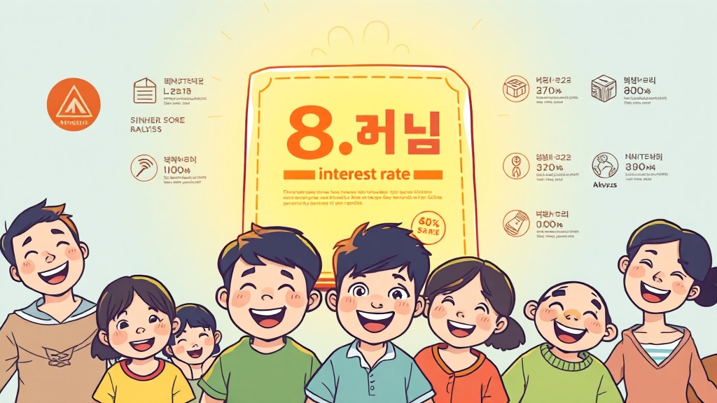 높은 금리의 비밀, 우대금리 조건 (cartoon 스타일)