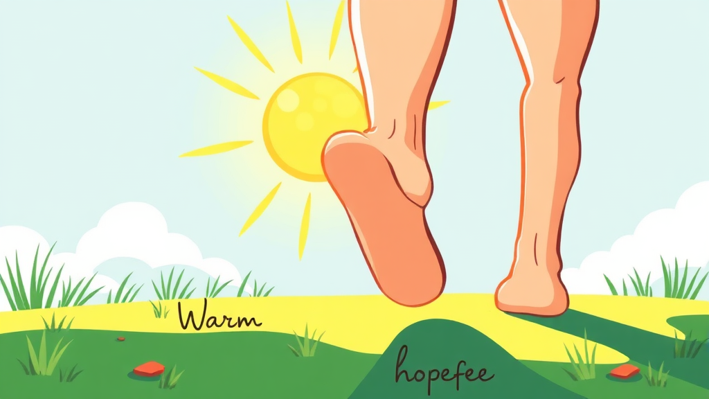 맨발걷기와 질병 개선 가능성 탐구 (cartoon 스타일)