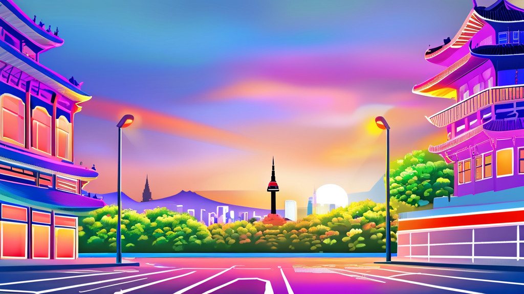 주차비 절약하고 서울 명소 알차게 즐기기 (realistic 스타일)