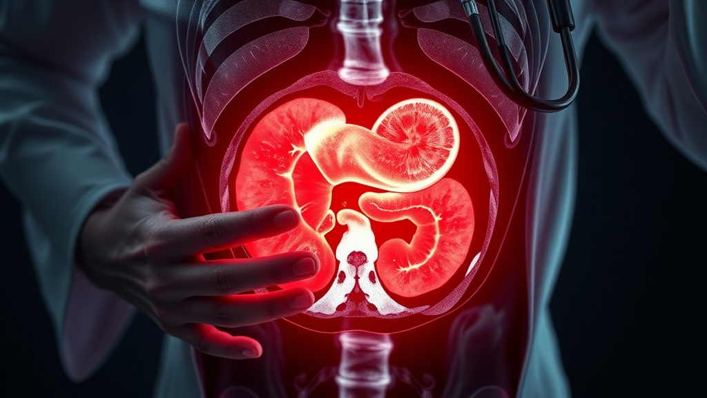 맹장염, 어떻게 진단하나요? (realistic 스타일)