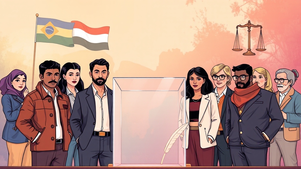 개표 참관인의 역할 (illustration 스타일)