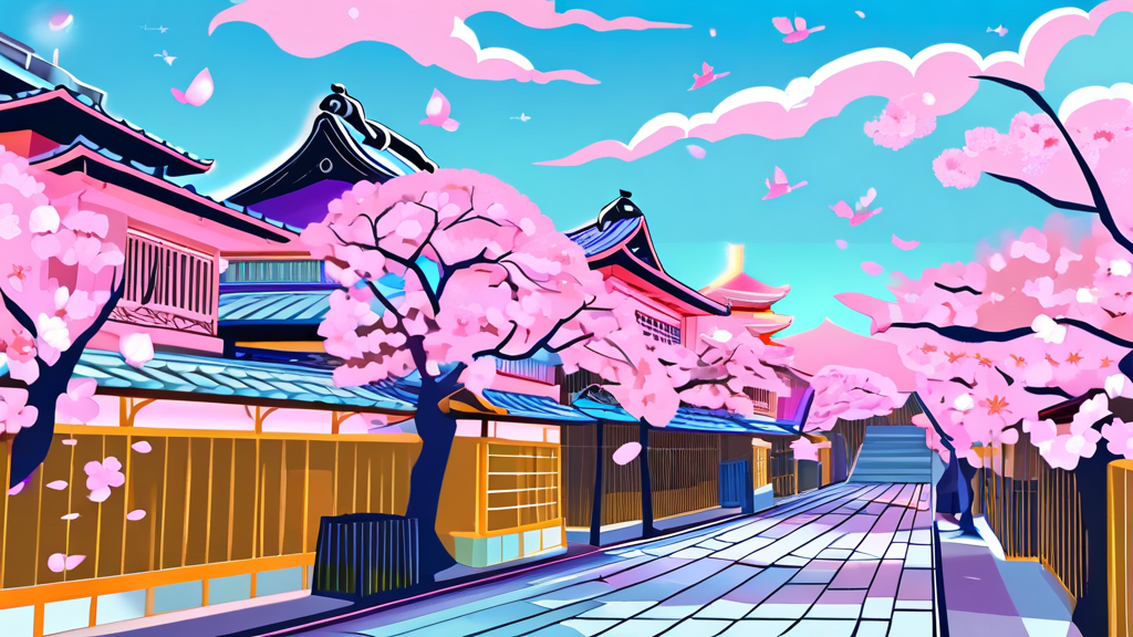 벚꽃 시즌, 놓치지 말아야 할 축제 및 이벤트 정보 (illustration 스타일)