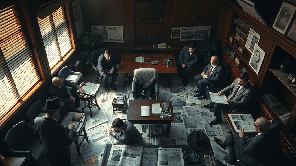 사건의 파장과 영향: 정치, 사회적 변화 (realistic 스타일)