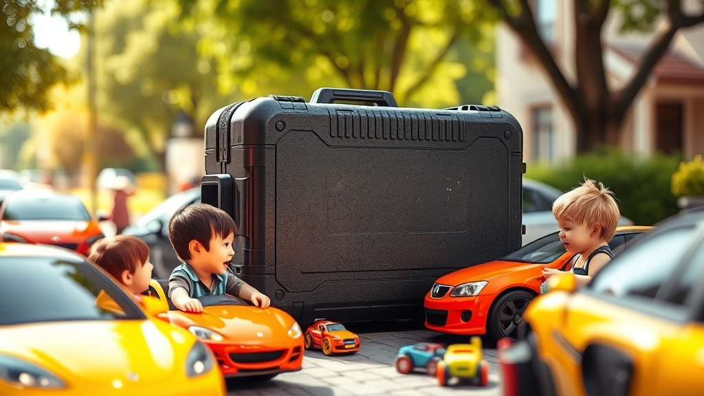 블랙박스, 안전 장치, 자녀 할인 활용 (realistic 스타일)