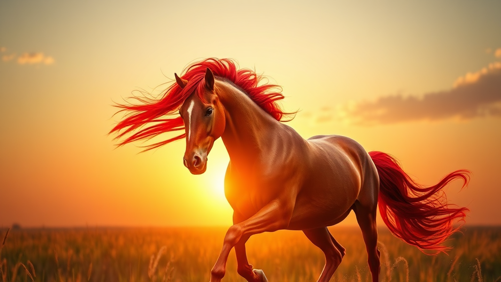 2026년 병오년, 말의 해 의미 (realistic 스타일)