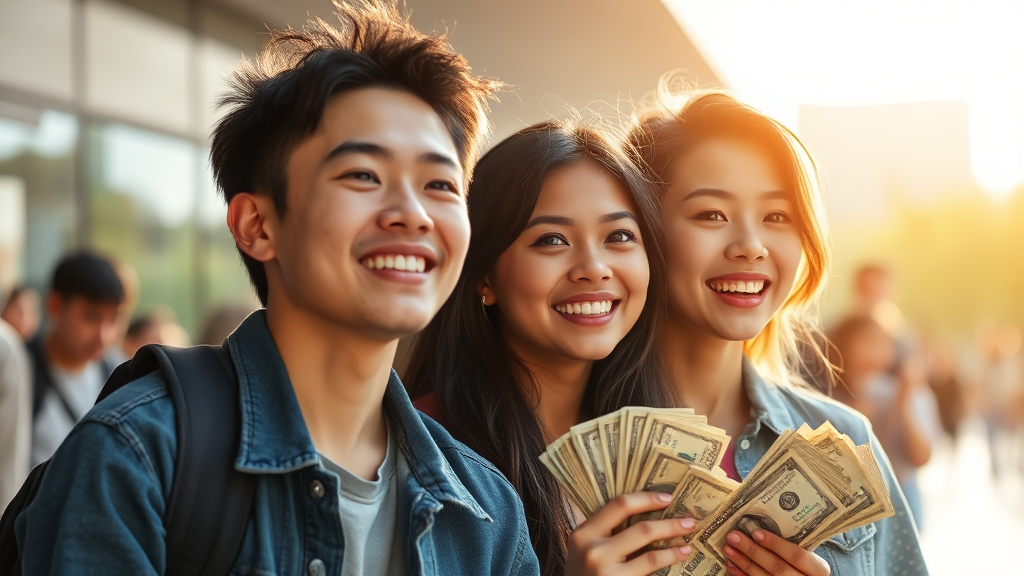 정부 지원금과 세제 혜택으로 목돈 만들기 (realistic 스타일)