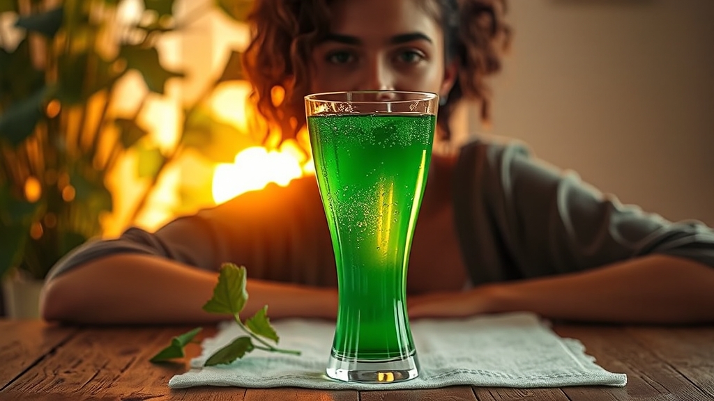 칡즙, 어떻게 마셔야 할까? (realistic 스타일)