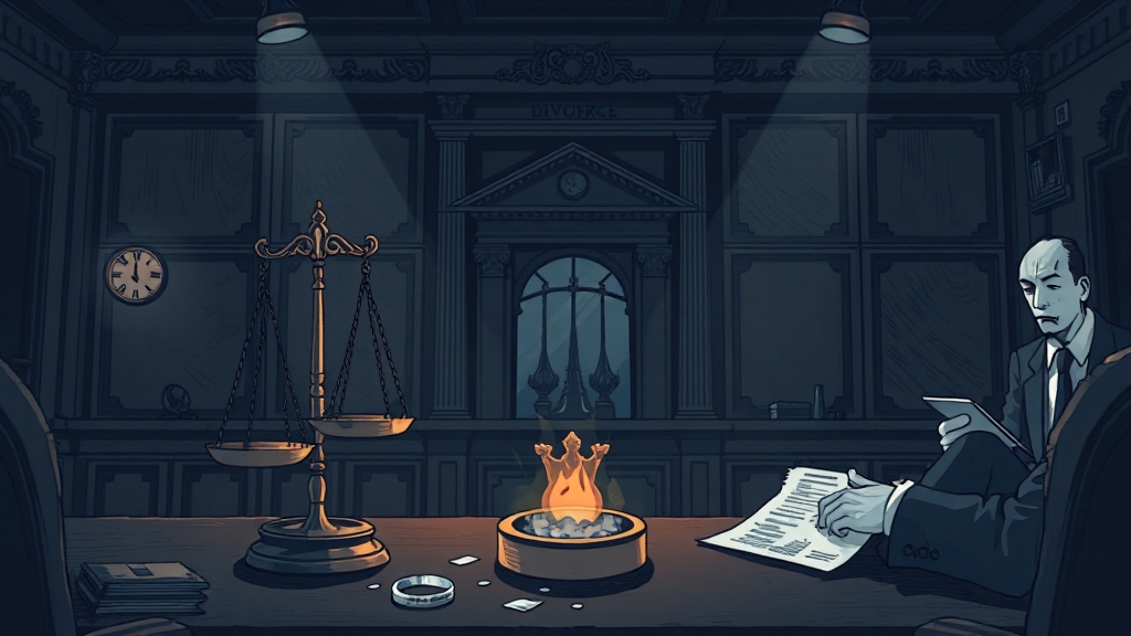 이혼 소송 시 유의사항 (illustration 스타일)