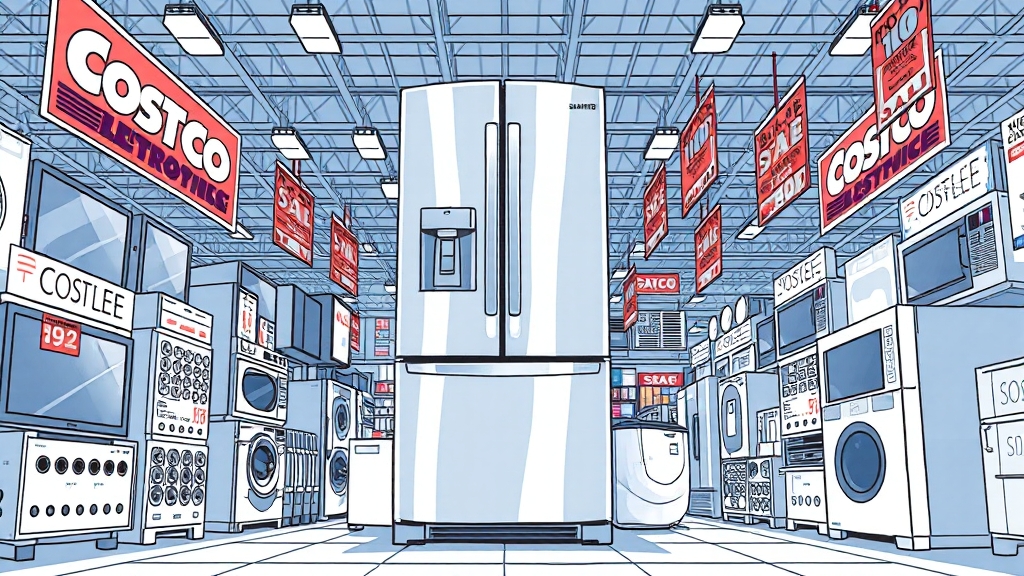 코스트코 할인 품목: 가전 & 전자제품 (illustration 스타일)