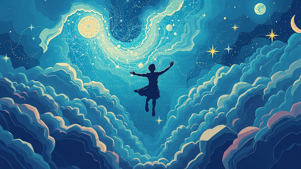 자각몽의 핵심 원리 (illustration 스타일)