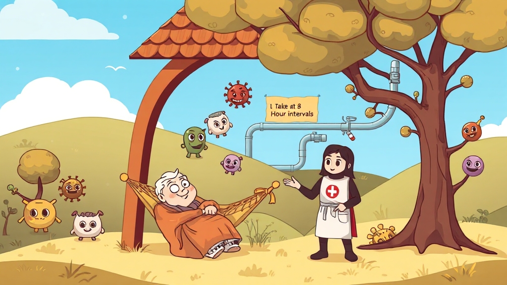 대상포진 치료, 약물 부작용은 어떻게 대처? (cartoon 스타일)