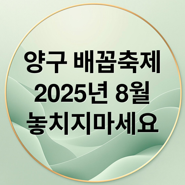 양구 배꼽축제
2025년 8월
놓치지마세요 (청춘양구 배꼽축제 2025)
