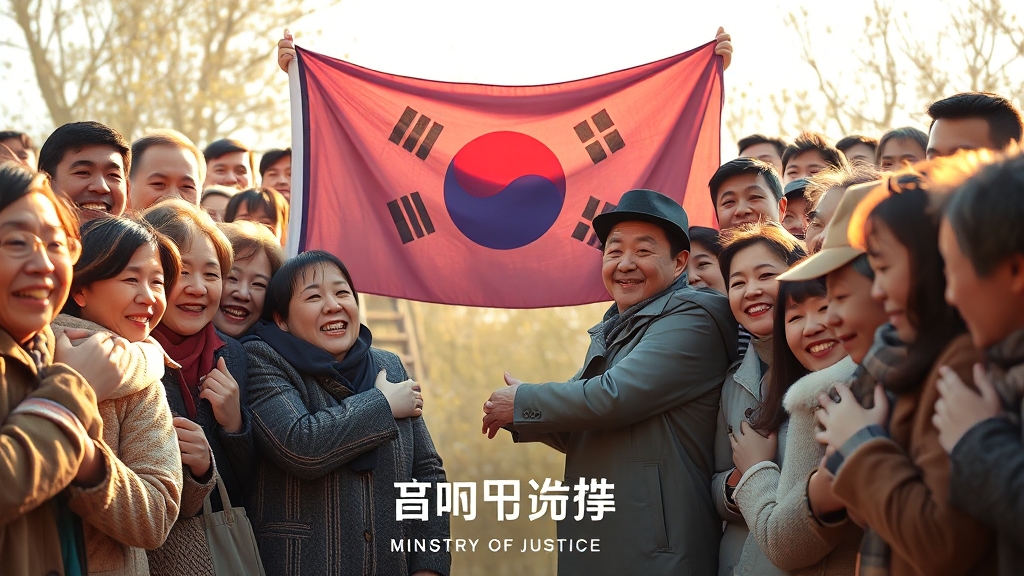 광복절 특별사면: 규모와 대상 (realistic 스타일)