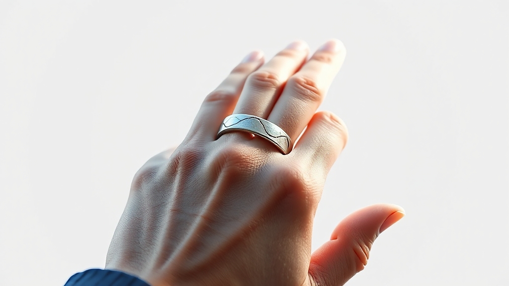 실, 테이프로 반지 밀어내기 (illustration 스타일)