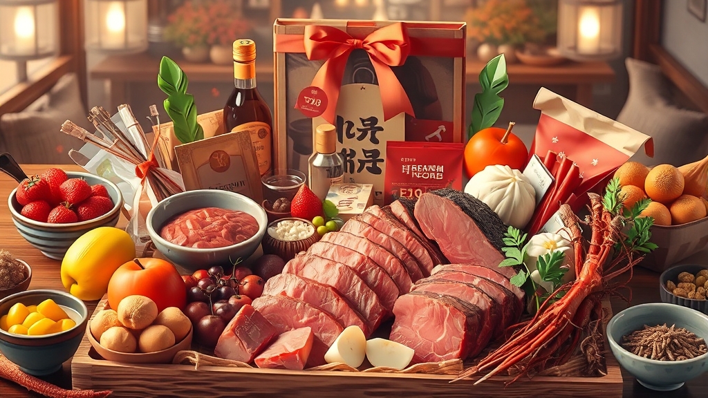 추석 선물 인기 순위 (realistic 스타일)