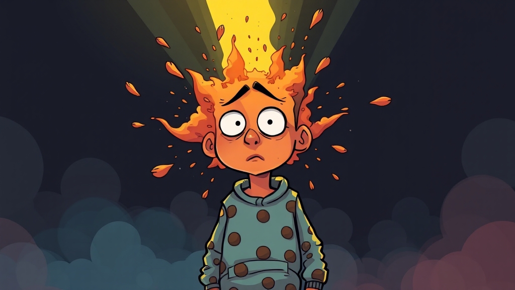 똥 꿈과 자아 인식 (cartoon 스타일)