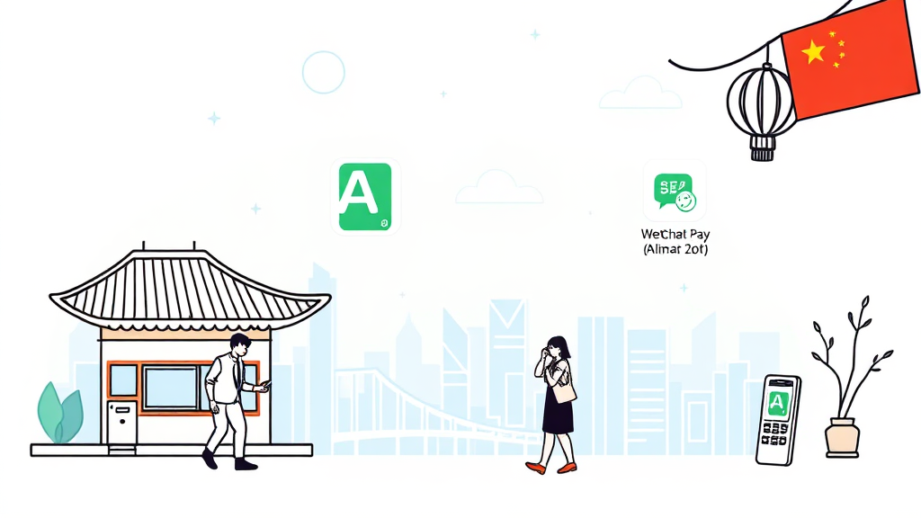 알리페이 사용 시 주의사항 및 팁 (illustration 스타일)
