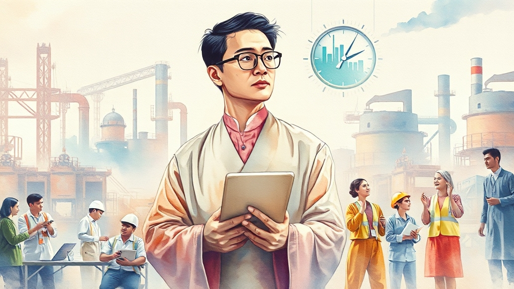 장관으로서의 전망과 과제 (watercolor 스타일)