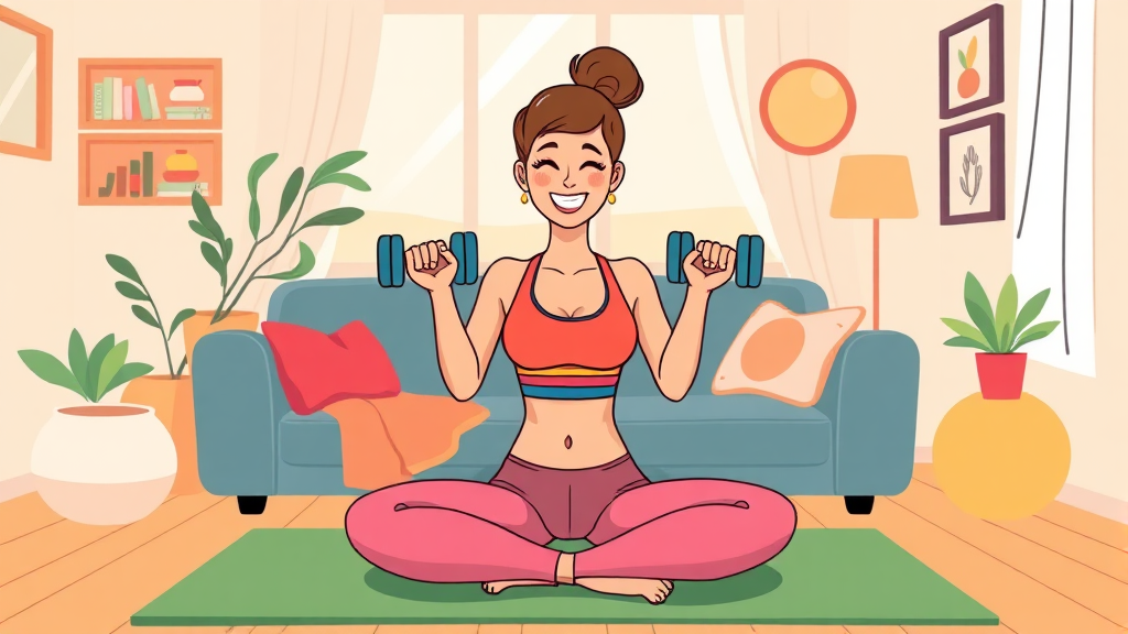 홈트, 왜 좋을까요? (cartoon 스타일)