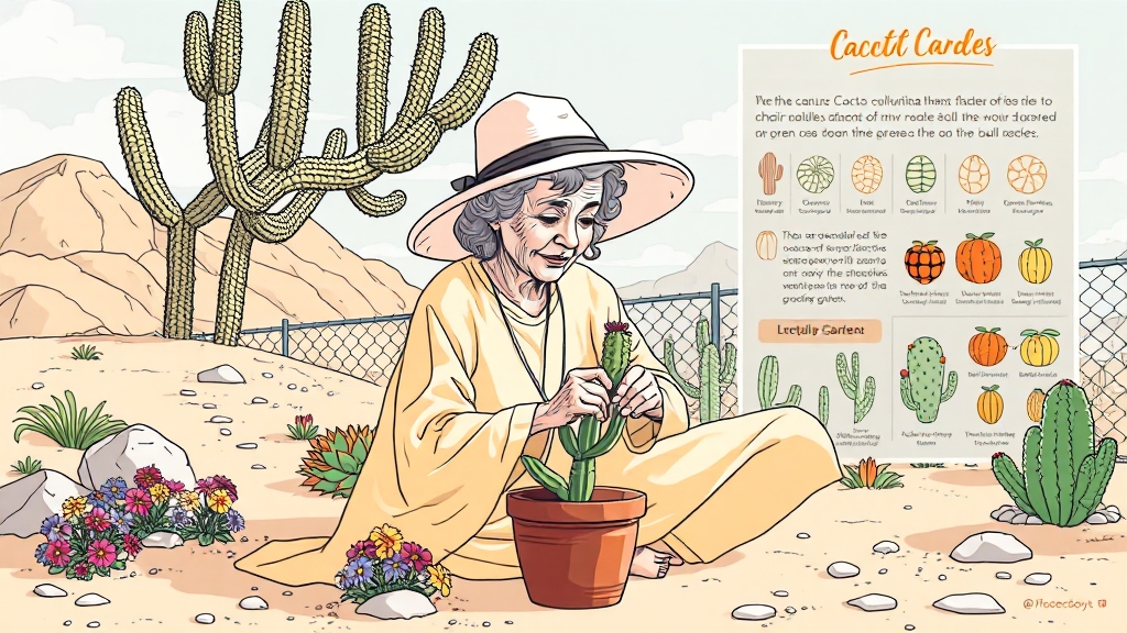 선인장 키우기: 초보 가이드 (illustration 스타일) (재시도)