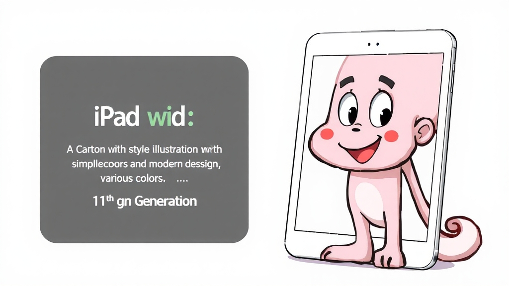 아이패드 11세대 주요 특징 (cartoon 스타일)