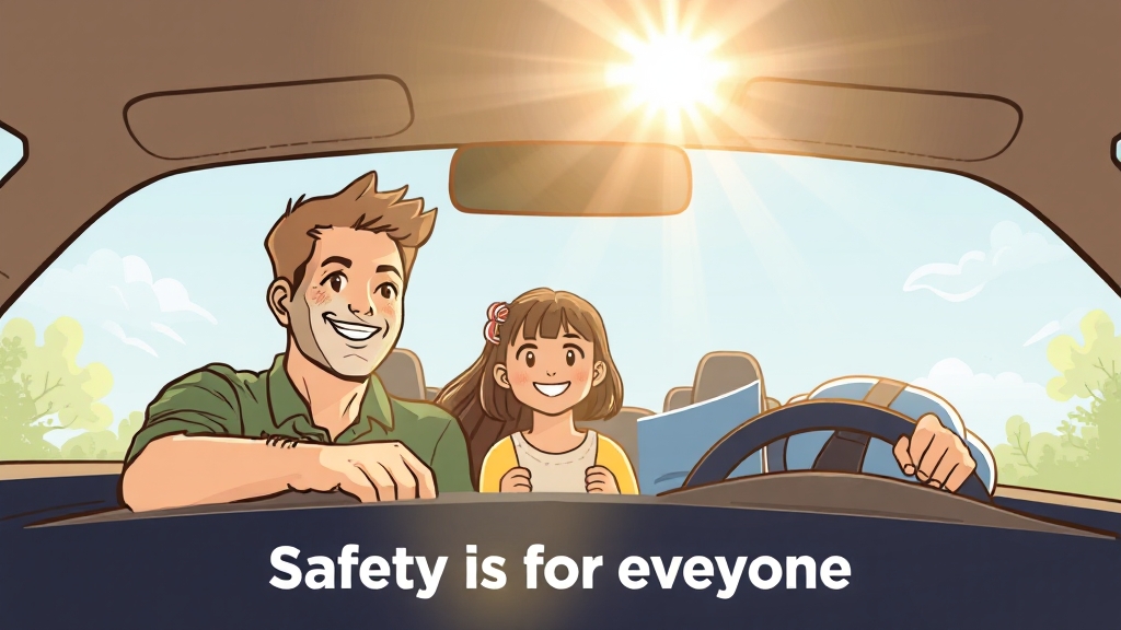안전 운전, 모두를 위한 선택 (illustration 스타일)
