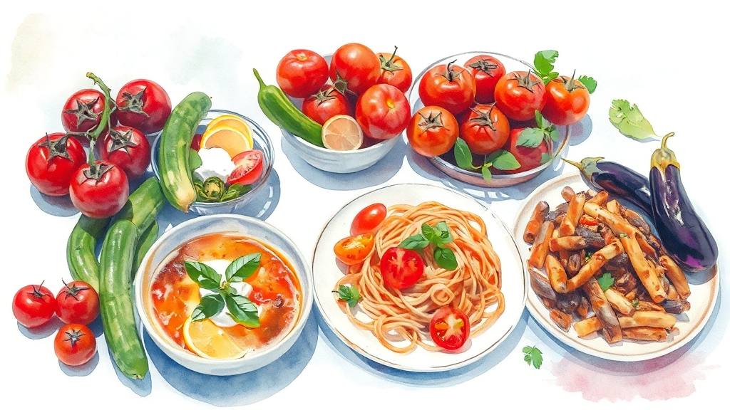 신선한 여름 채소 활용법: 오이, 토마토, 가지