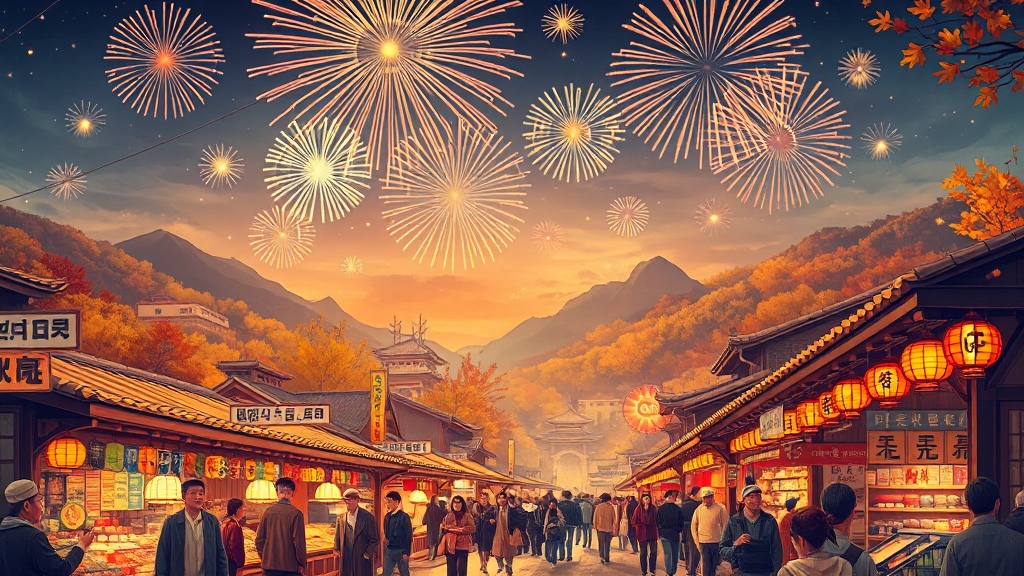 가을 축제, 뭘 하고 놀까? (illustration 스타일)