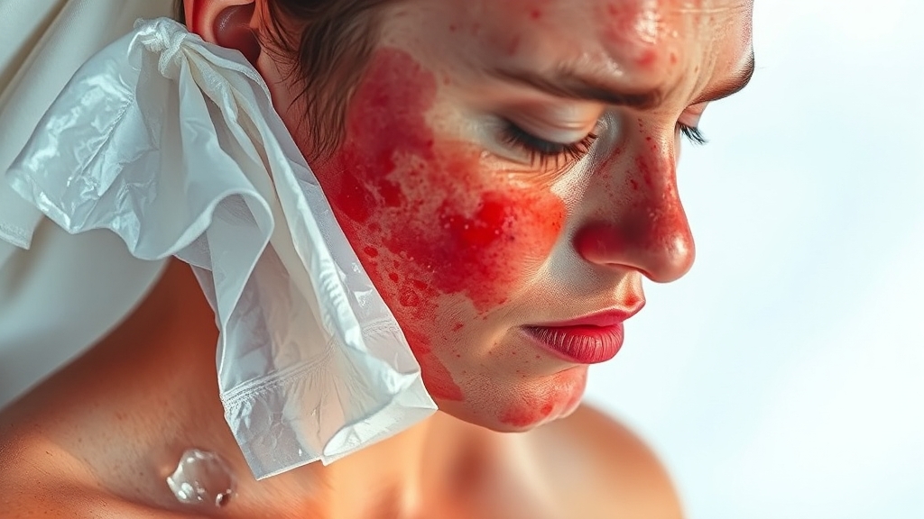 일광화상 증상 및 대처 (watercolor 스타일)