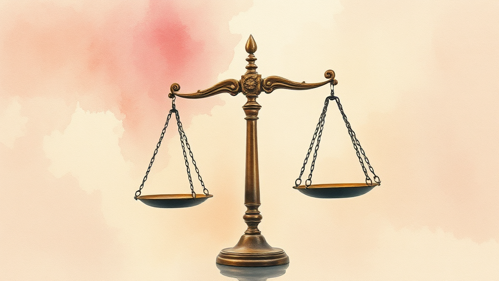 세대 갈등과 혐오, 가짜 정의의 그림자 (watercolor 스타일)