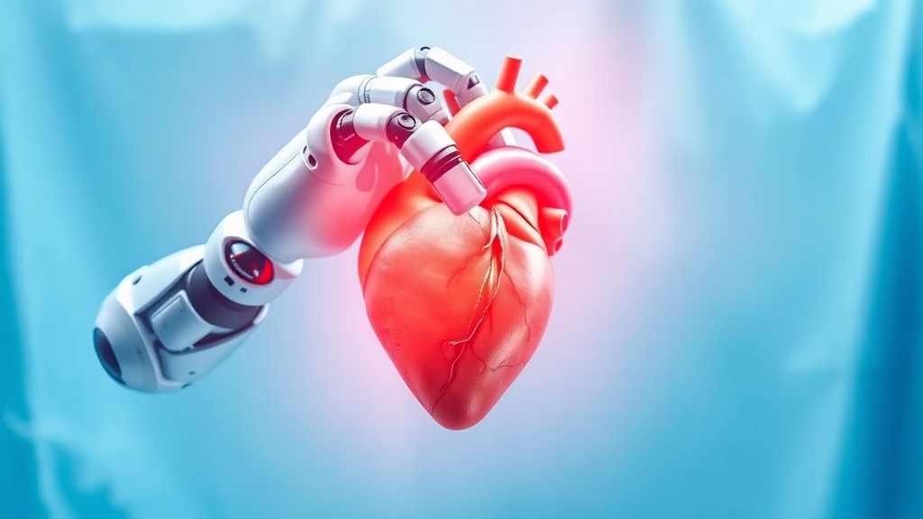 로봇 심장 수술의 역사 (watercolor 스타일)