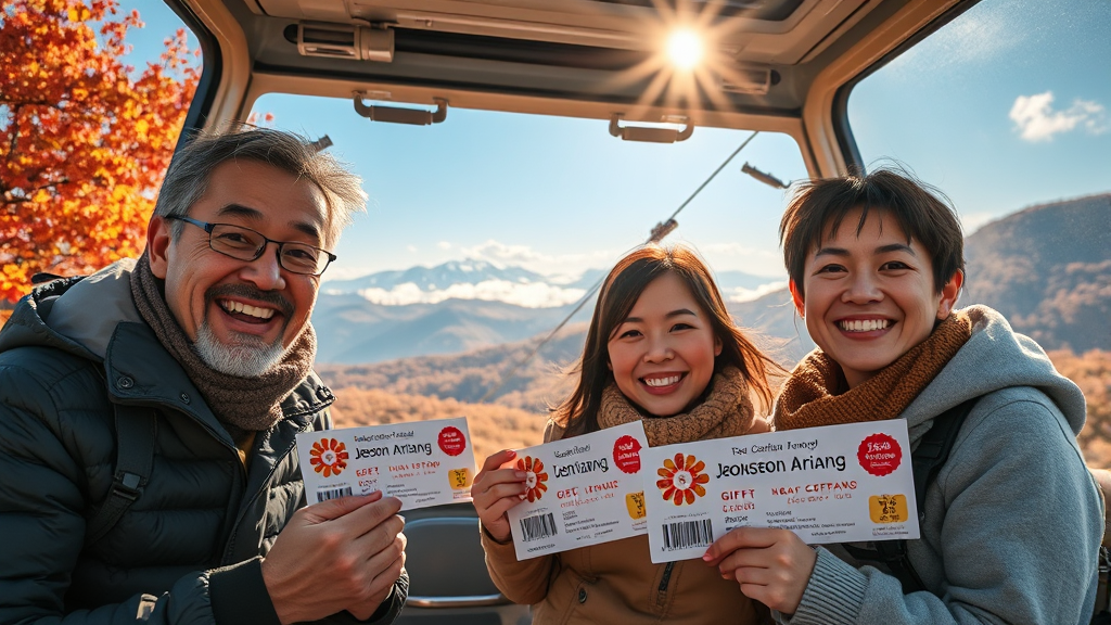 가리왕산 케이블카 요금과 운영 정보를 설명하는 사진