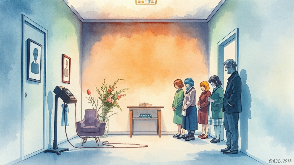 빈소 예약, 어떻게 할까? (watercolor 스타일)