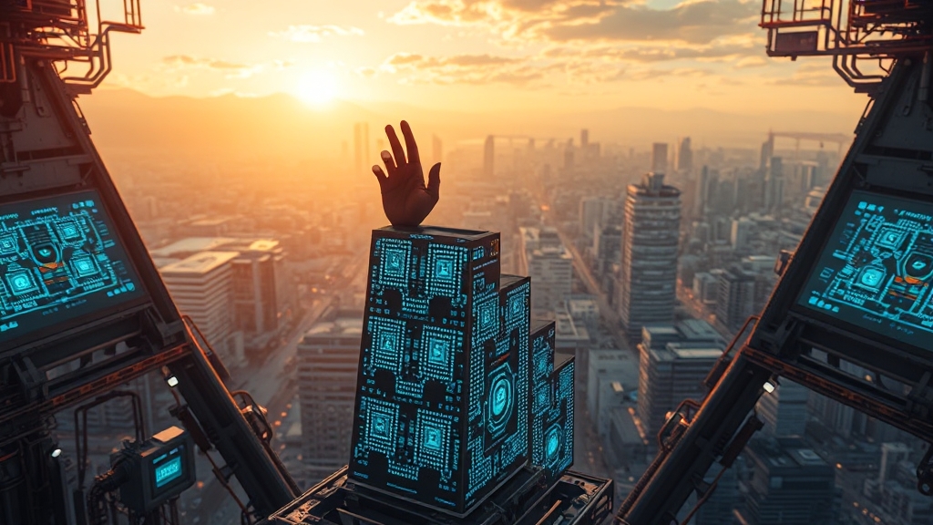 파운드리 사업 성장 (realistic 스타일)