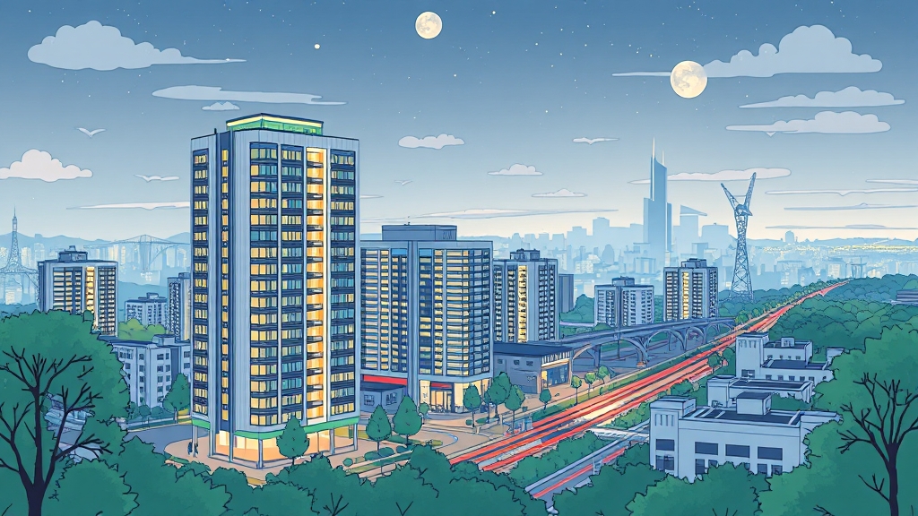 직장별 추천, 직주근접 아파트 (illustration 스타일)