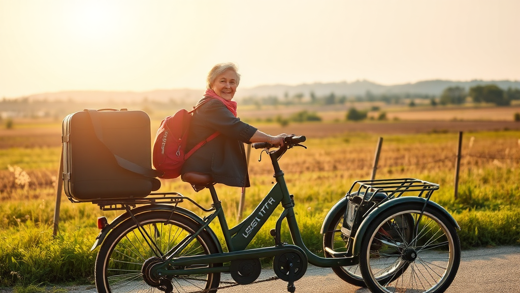 세발 전기자전거 장점 (realistic 스타일)