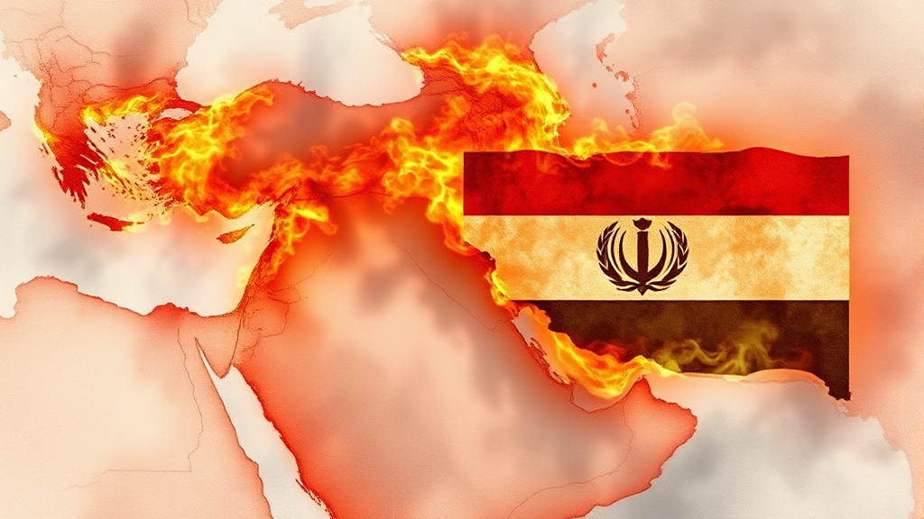 중동 정세 악화: 이스라엘-하마스 전쟁의 영향 (watercolor 스타일)