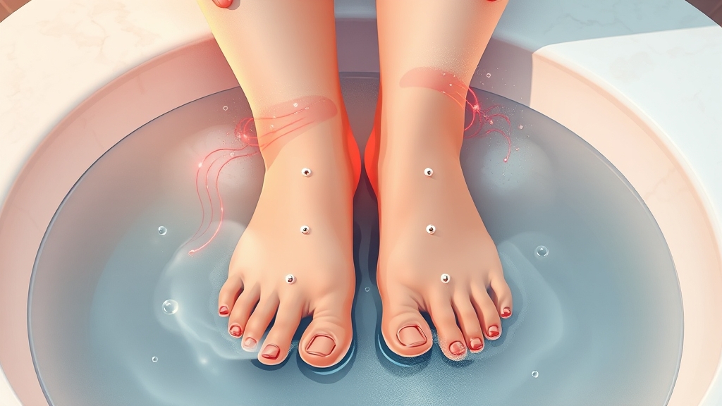 발바닥 통증, 파스 외 관리법은? (illustration 스타일)