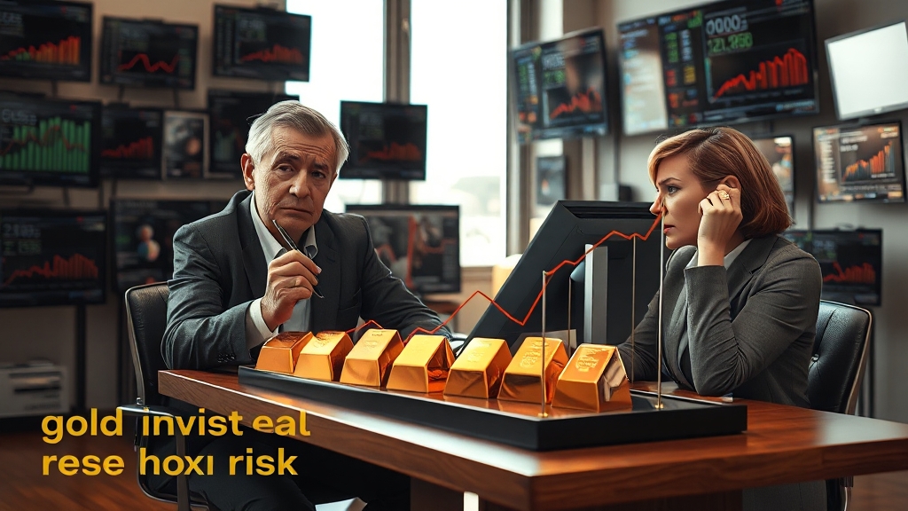 금 투자 시 위험 요소 (realistic 스타일)