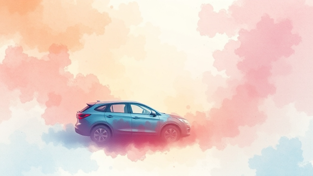 쏘카 사고 처리, 대체 차량 및 환불 안내 (watercolor 스타일)