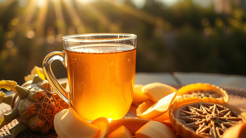 돼지감자차, 혈당 관리에 어떻게 좋을까? (realistic 스타일)