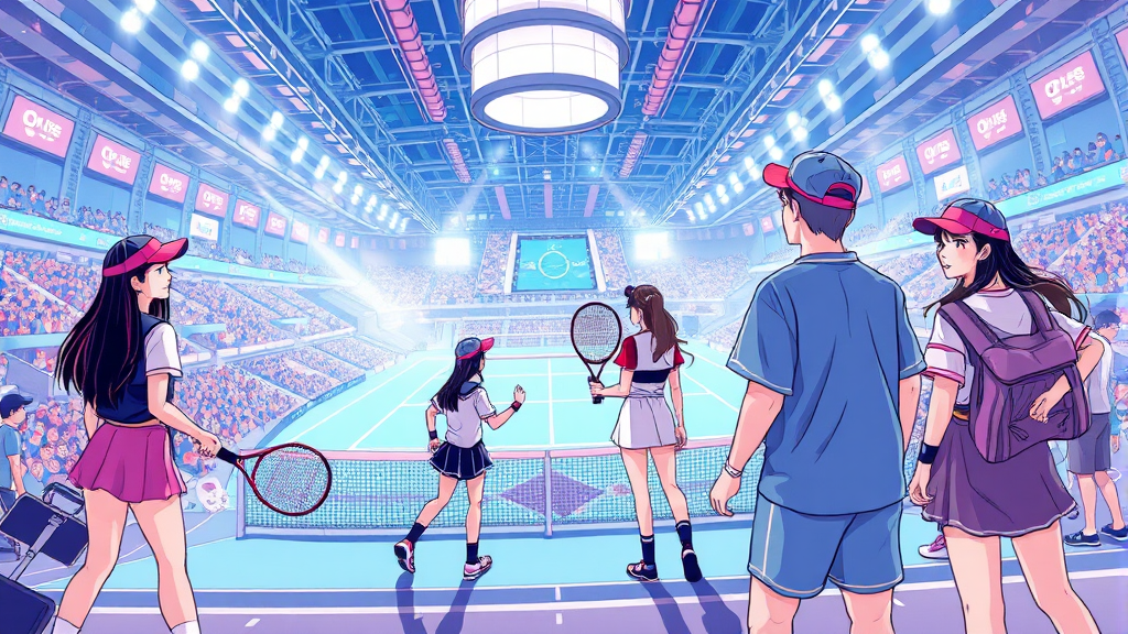 K팝부터 스포츠까지: 인스파이어 아레나에서 펼쳐지는 경험 (illustration 스타일)