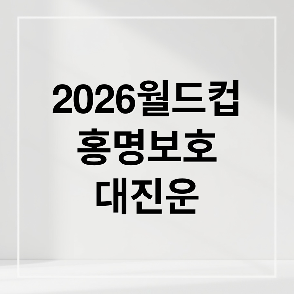2026월드컵
홍명보호
대진운 (홈명보호 월드컵 최상의 조 확정)