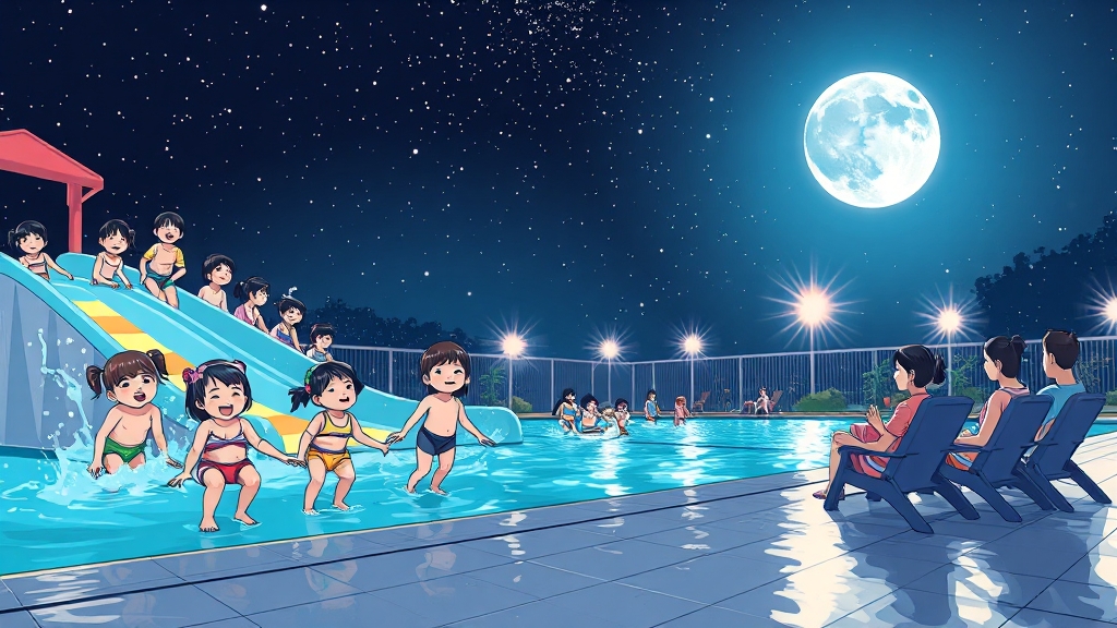 야간 개장 정보 & 특별 프로그램 (illustration 스타일)