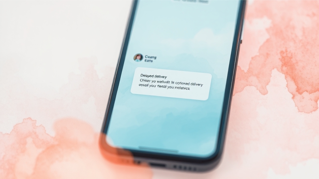 배달 문제 (지연, 오류 등) 해결 (watercolor 스타일)