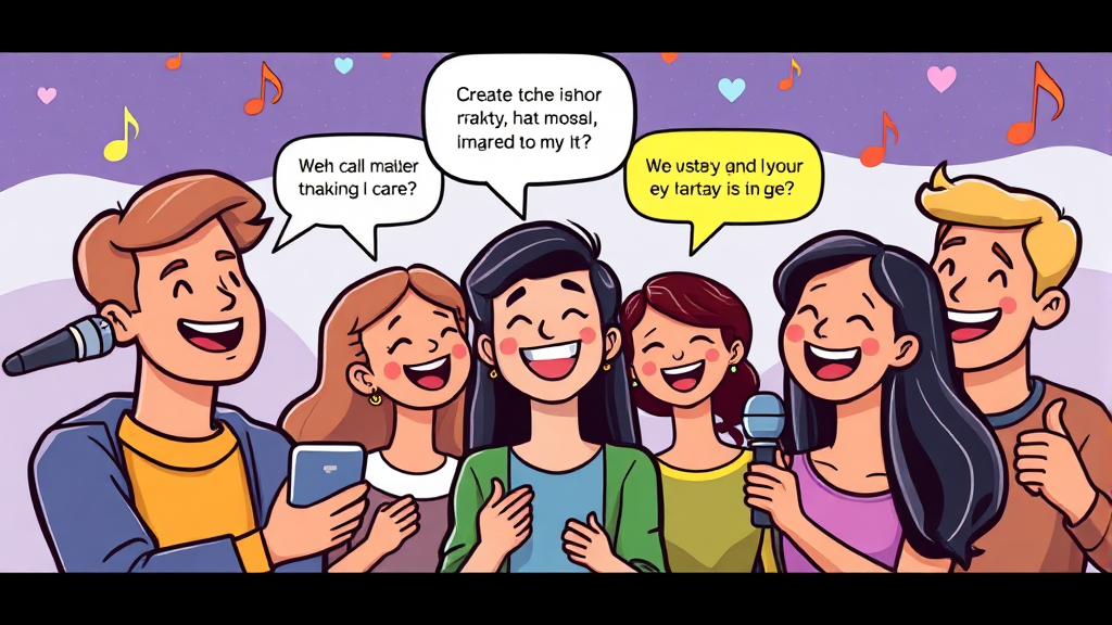 노래 가사, 이제 AI 챗봇으로 바로 번역하세요 (cartoon 스타일)