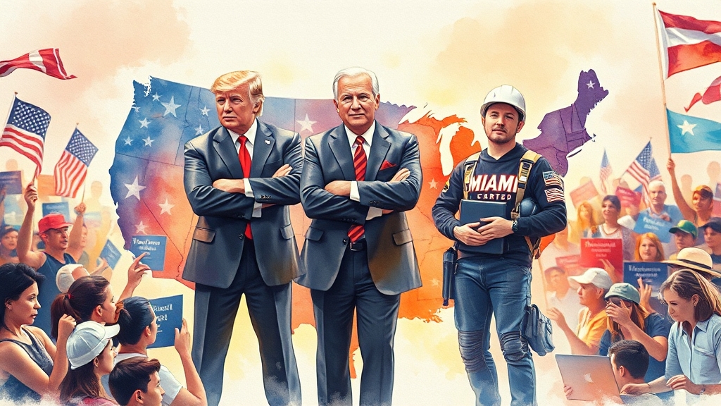 2024 대선, 삼자구도 가능할까? (watercolor 스타일)