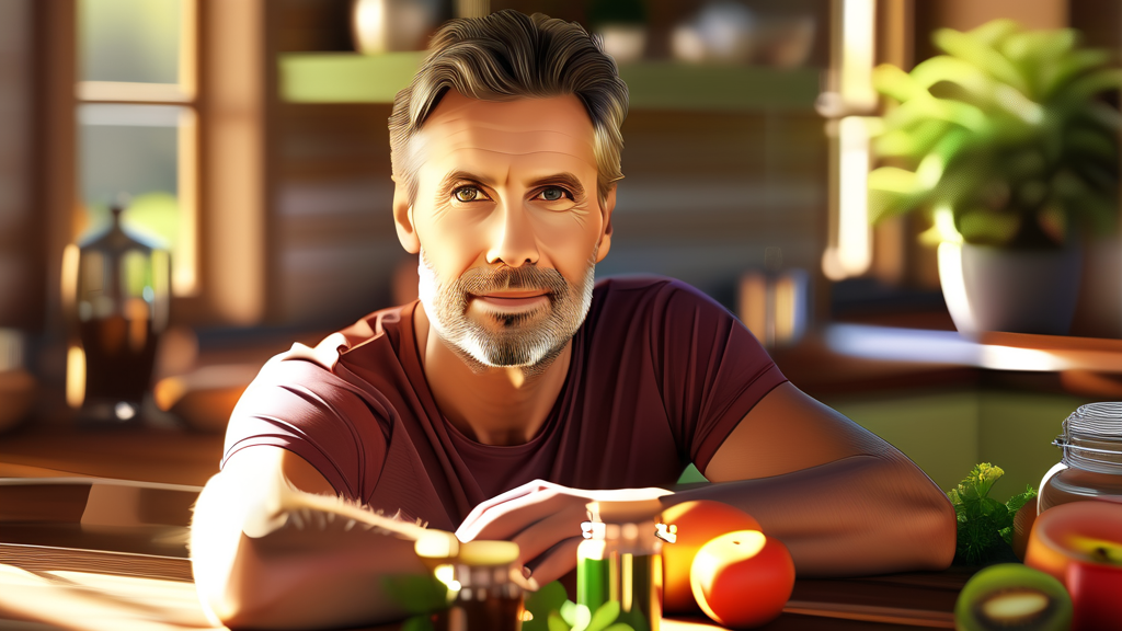 남성 갱년기, 영양제와 보충제 선택 가이드 (realistic 스타일)