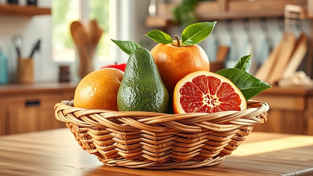 혈당 관리를 위한 과일 선택 (realistic 스타일)