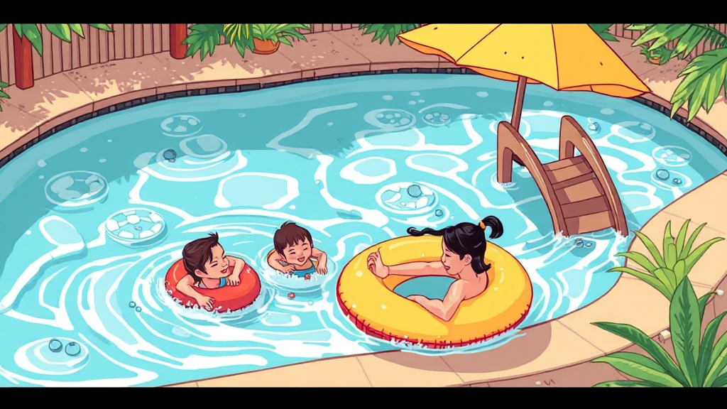 수영장 시설: 이용 안내 & 가격 정보 (illustration 스타일)